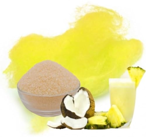 500g Pina Colada Zucker für Zuckerwatte Aromazucker Farbzucker Gelb für die Zuckerwattemaschine mit Zuckerwattezucker von gaumenshop