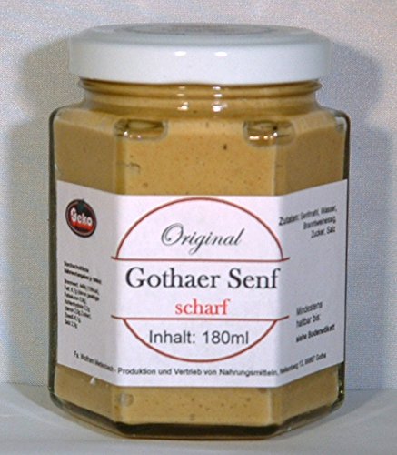 Original Gothaer-Senf, scharf im Sechseckglas a´180ml von Geko