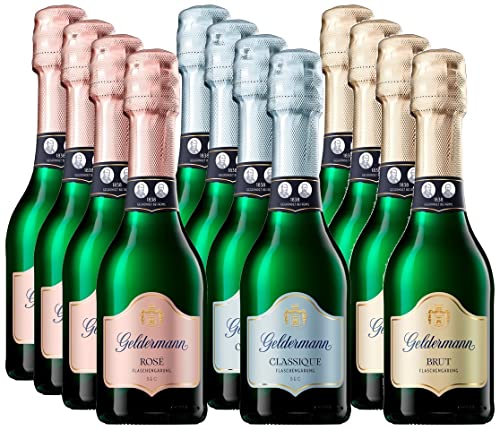 Geldermann Flaschengärung Set – Rosé, Brut, Classique (12 x 0,2l) von Geldermann