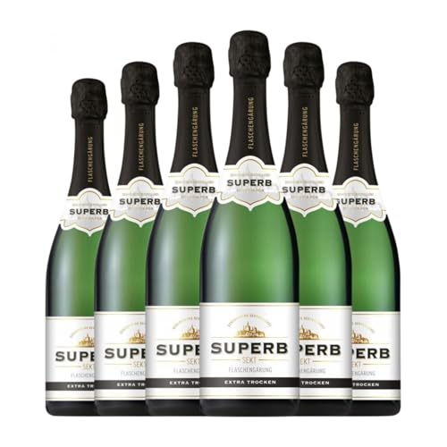 Geldermann Superb Sekt Extra Trocken 75 cl Weißer Sekt (Karton mit 6 Flaschen von 75 cl) von Geldermann