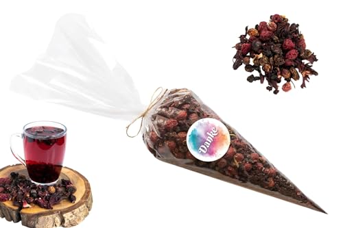 Gelviu Loser Früchtetee mit Stachelbeeren, Himbeeren und Johannisbeeren - Tee früchte lose 500g - Geschenksets für männer - Tee-Mischung ohne aroma – koffeinfrei- Vegan (Danke) von Gelviu