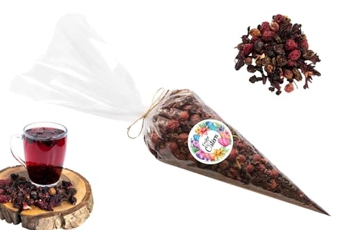 Gelviu Loser Früchtetee mit Stachelbeeren, Himbeeren und Johannisbeeren - Tee früchte lose 500g - Geschenksets für männer - Tee-Mischung ohne aroma – koffeinfrei- Vegan (Frohe Ostern) von Gelviu