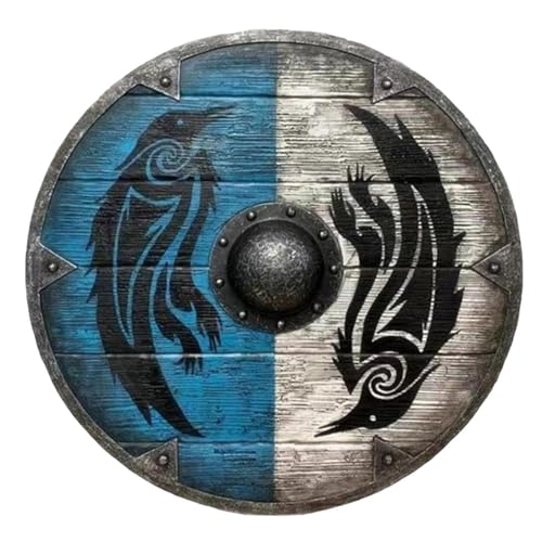 1 Stück Valhalla Raven – Wikingerschild aus, Schildspielzeug für | Mittelalterliche Valhalla Warweave Wikingerschilde, Warweave Wikingerschild zur Dekoration von Zuhause von Generic