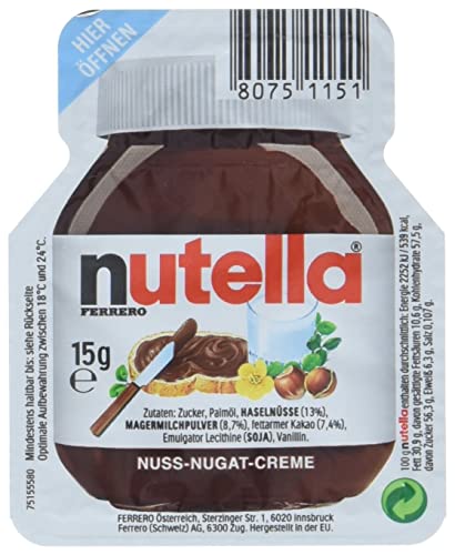 15g a 20 Stück Nutella mit Portionspackungen für ein perfektes Frühstück von Nutella