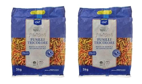 2x Fusilli Tricolore 13,5% Protein - 3 kg Beutel MC von Generic