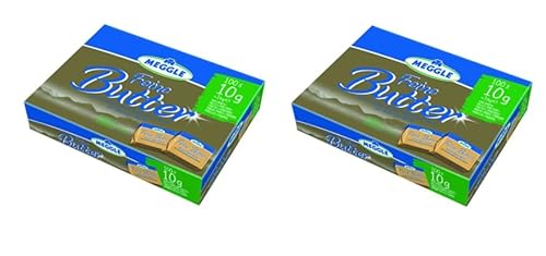 2x Meggle Feine Butter, 82% Fett, 100 Einzelportionen à 10 g - 1 kg Karton von Generic