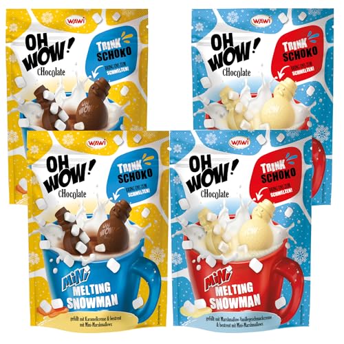 2x2 WAWI Mini Melting Snowman Hell & Dunkel | 2x Karamel & 2x Vanille | 4x 120g = 480g von Generic