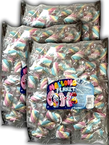 300 x 6,5g Mallow Mallows Speckseile Speckies Rainbow Speckseile einzeln verpackt Marshmellows Made in EU ! Wurfmaterial für Karneval Fasching von Generic