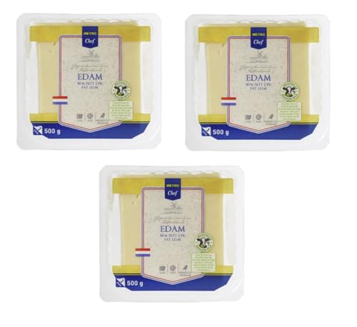 3x Edamer, 10 x 10 cm, 40% Fett i. Tr. - 500 g Packung MC von Generic