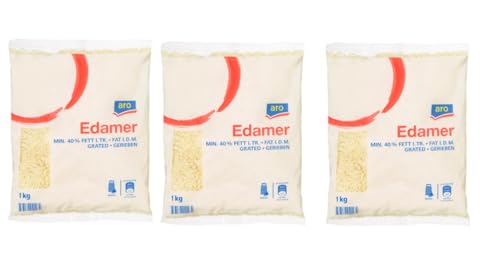 3xEdamer gerieben 40% Fett - 1 kg Packung von Generic