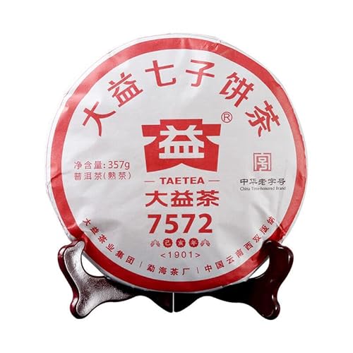 7572 Menghai Dayi Puer Tee Kuchen Yunnan Pu'er Tee Pu-erh China 2019 357g Reif von Generic