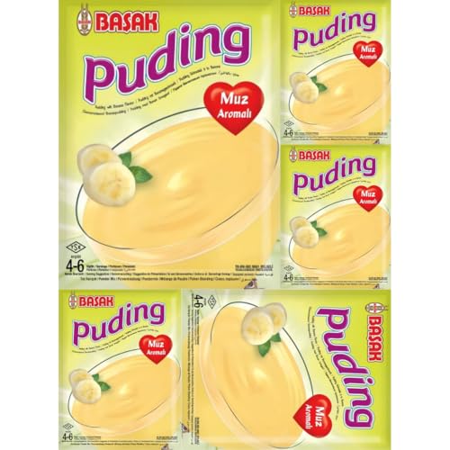 Başak Bananen-Puding Bananenpudding Milchdessert 130 Gramm x 5 Packungen von Generic