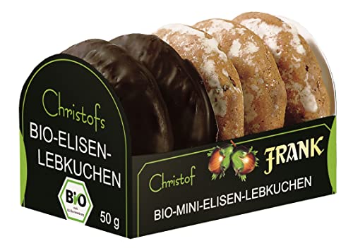 Christof Frank 5 BIO-Mini-Elisen-Lebkuchen 2 fach sortiert - 50 g von Generic