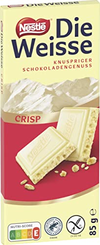 DIE WEISSE CRISP 85g - 1 stück - Knuspriger weißer Schokoriegel mit Puffreis - Gourmet-Genuss für Schokoladenliebhaber - Kompatibel mit Nestlé von Generic