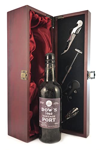 Dow Vintage Port 1960 (1/2 bottle) in einer mit Seide ausgestatetten Geschenkbox, da zu 4 Weinaccessoires, 1 x 375ml von Generic