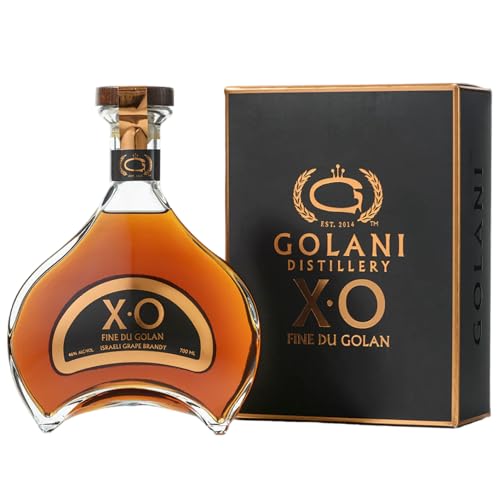 Fine Du Golan XO Brandy 700ml 46% vol. | Doppelt destillierter Weinbrand aus Israel | Ausbau in französischen Eichenfässern mit Golani Rotweinhistorie von Generic