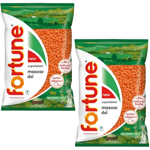 Fortune Linsen (2 x 500g) - Hochwertiges Linsen-Bundle (Red Lentils/Masoor Split) von Generic