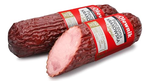 Frische, leckerere und exquisite Polnische Trocken gebackene Krakauer Wurst aus der alten Speisekammer (Krakowska) ugf. 1kg (100g/2,49Euro)) von Generic