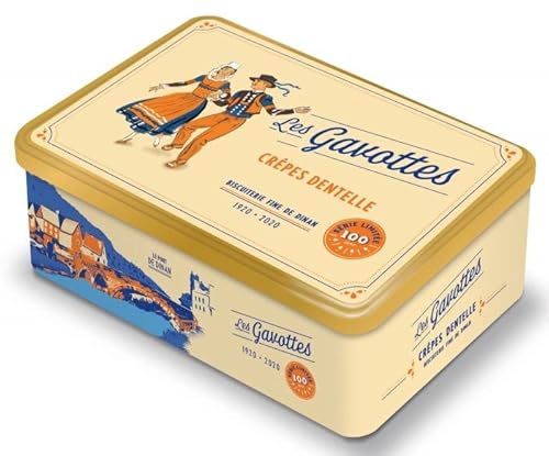 Gavottes - Authentic and original Crêpes Dentelles/Authentisch und originell Französisch Waffelröllchen (Sammlerbox aus Metall/Collector's metal box) - 200gr von Generic