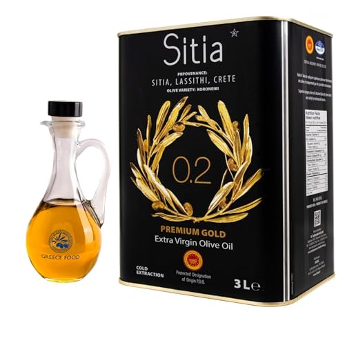 Extra Virgin Olive Oil from Greek Crete Olive Oil SITIA Extra Virgin Olive Oil 100% Greek Extra Virgin Olive Oil, Premium Extra Virgin Oil 3L von Generic