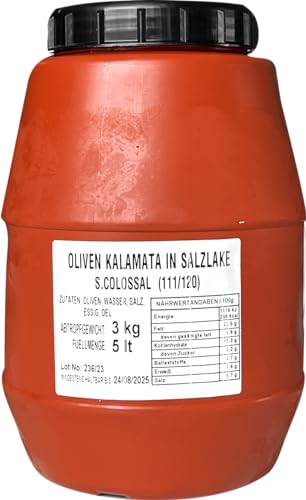 Kalamata Oliven in Salzlake Colossal 3Kg von Generic