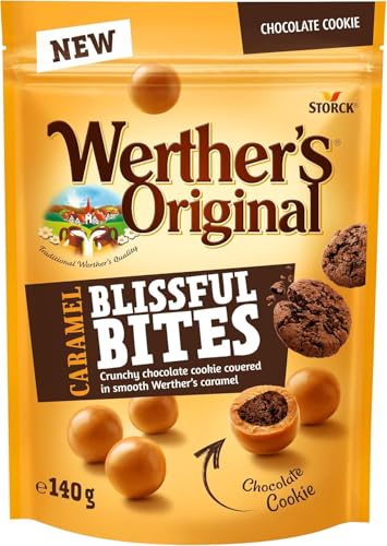 Keks – Caramel Bites Blissful – Karamellbonbons mit Keksgeschmack, authentischer und köstlicher Geschmack, 140-g-Beutel, traditionelle deutsche Süßware, kompatibel mit Werther's – 140 g von Generic