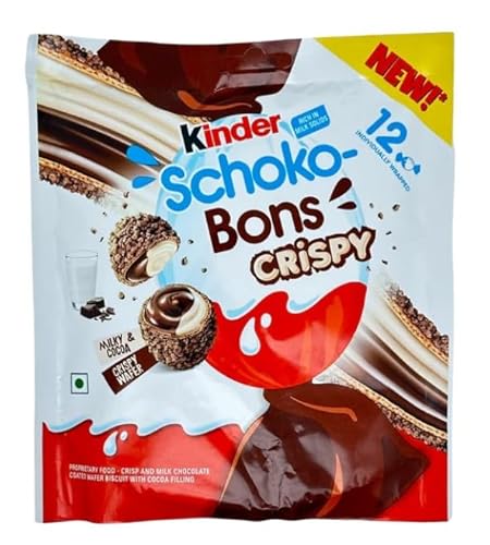 Kinder Schoko Bons Crispy 67g leckere crunchy Kinderschokolade mit cremiger Creme Füllung knusprig ummantelt - ArBo-Living Quality von Kinder oder Kinder Schokolade