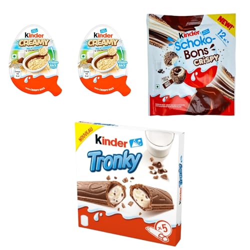 Kinder Schokolade Family Pack 2x Kinder Creamy + Crispy Schoko Bons 12er Groß & Tronk 5er von The Great Canadian Tea