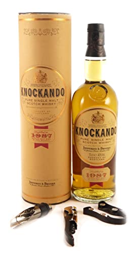 Knockando 12 year old Single Malt Whisky 1987 (Original box), da zu 3 Weinaccessoires, 1 x 700ml von Generic