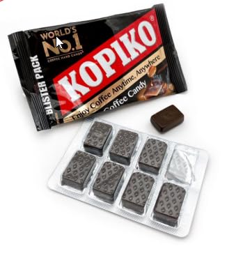 Kopiko Kaffeebonbons | Süßigkeiten | Coffee Candy Blister 32g x 10 von Generic