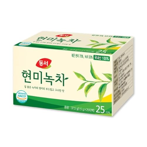 Koreafood Dongsuh Korean brauner Reis-Grüntee 37,5g (1,5g x 25 Teebeutel), Korea Food, Korean Tee, Green Tee von Generic