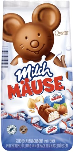 Milch Mäuse – Milchschokolade mit Maussymbol, 210 g, Beutel mit weichen Figuren, ideal für Feinschmecker und Süßwarenliebhaber – 210 g CHOCEUR von Generic