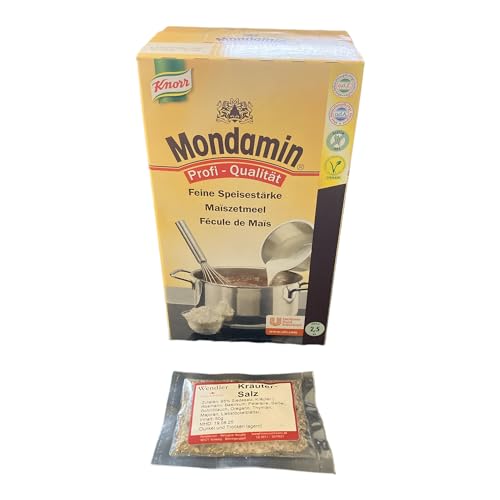 Mondamin Feine Speisestärke 2,5Kg Profi-Qualität und 50g Wendlers Kräutersalz von Generic