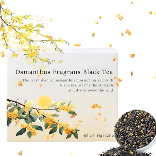 Osmanthus Fragrans Schwarztee, Osmanthus Schwarztee, Osmanthus Tee, Osmanthus Blütentee, Schwarztee für Osmanthus, wärmt Ihren Magen – 36 g (One Size, 1Box) von Generic