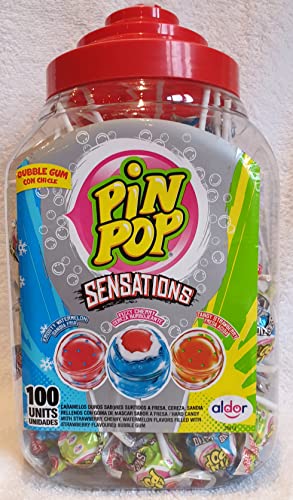 Pin Pop Sensations Lutscher, 100 x 17 g von Generic