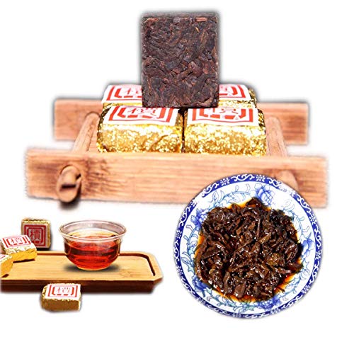 Pu'er Kleiner Quadratischer Ziegeltee China Original Puerh Tee Guter Tee Natürlicher Bio Puer Tee Grünes Essen ohne Zusatzstoffe Puerh Tee (500g) von Generic