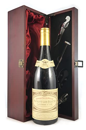 Savigny Les Beaune 1er Cru 'Lavieres' 2003 Domaine Seguin Manuel (Red wine) in einer mit Seide ausgestatetten Geschenkbox, da zu 4 Weinaccessoires, 1 x 750ml von Generic