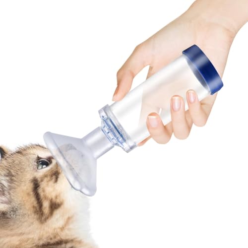 Stück Hundeinhalator – Haustier-Inhalatorkammer, Haustier-Atemhilfe, Hunde-Asthmaa-Inhalatorgerät |Katzeninhalatorkammer, Katzeninhalator-Abstandshalter aus PVC für Katzen, Hunde, Haustiere, Welpen von Generic