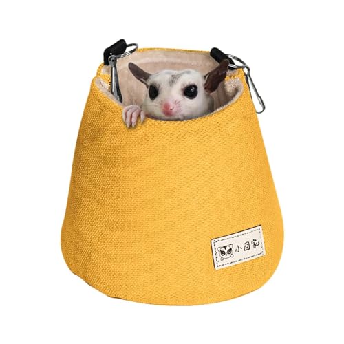 Sugar Glider Betttasche, Hängekorb für Meerschweinchen, warmes Bett, Sugar Glider Hängemattentasche, Käfig für Zubehör und Spielzeug, Kleintierbett, warmes Fleece-Nest für Hamster von Generic