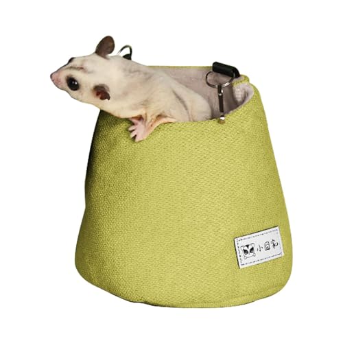 Sugar Glider Betttasche, Meerschweinchen-Hängekorb, warmes Bett – Sugar Glider Hängemattentasche für Käfigzubehör und Spielzeug, warmes Fleece-Nest für Haustierbett von Generic