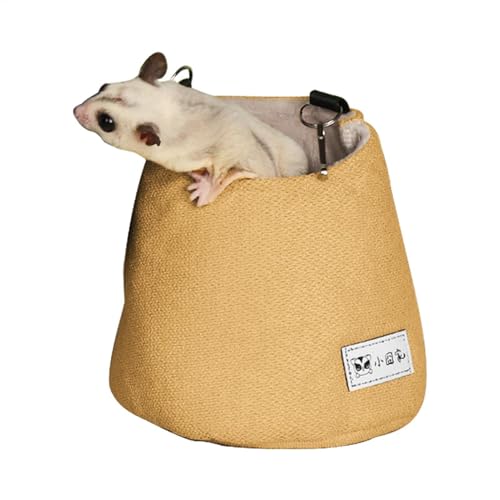 Sugar Glider Beutel - Hängebett Für Käfige Mit Herausnehmbarer Nistmatte | Komfortabler Sugar Glider Pouch Für Hamster, Kleintiere, Ideal Für Syrische Hamster Und Kleine Nager, Warmes Käfigbett von Generic