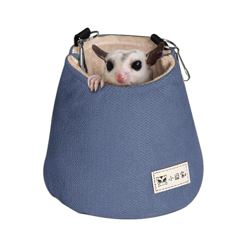 Sugar Glider Bonding Pouch, Meerschweinchen-Hängekorb, warmes Bett, Sugar Glider Hammock Pouch, Käfig für Zubehör und Spielzeug, Kleintierbett, warmes Fleece-Nest für Hamster von Generic