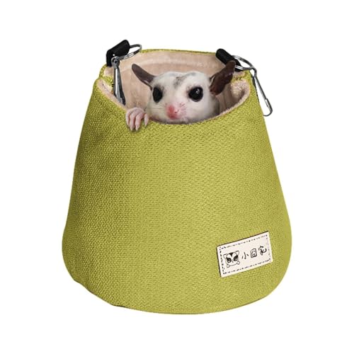 Sugar Glider Klebebeutel - Warmbett Für Hamster - Sugar Glider Hängemattentasche Für Käfigzubehör Und Spielzeug, Kleintierbett, Warmes Fleecenest Für Hamster von Generic