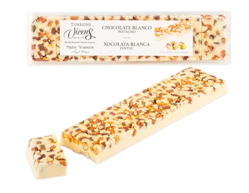 Vicens Agramunt's Torrons - Artisan Nougat Collection - White Chocolate Nougat with Pistachio/Weißes Schokoladennougat mit Pistazien - 300gr (1 stück) von Generic