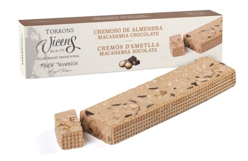 Vicens Agramunt's Torrons - Creamy Caramelized Almond Macadamia and Chocolate Nougat/Cremiges karamellisiertes Mandel-Macadamia und Schokoladen-Nougat - 300gr (1 stück) von Generic