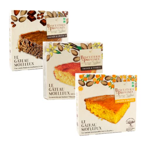 Biscuiterie de Provence | Torta Mandorle Cioccolato | Torta Mandorle Vaniglia | Torta Mandorle Arancia BIO | Torta Senza Glutine Senza Conservanti - Totale 705 Gr von Generico