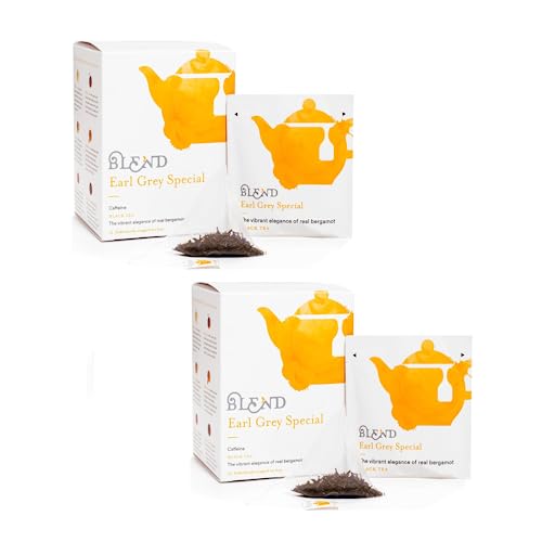 Blend® Tea | Tè Nero di Ceylon Earl Grey | Tè Nero Olio al Bergamotto | Earl Grey - 2 x 15 Piramidi di Tè (60 Gr) von Generico