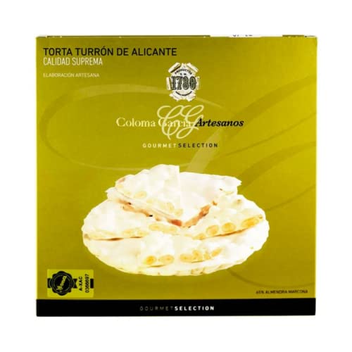 Coloma García | Alicante Traditioneller Nougatkuchen | Marcona IGP Mandelnougat | Alicante-Nougat | Glutenfreier Nougatkuchen mit Mandeln - 200 Gr von Generico