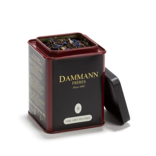 Dammann Frères | Schwarztee Bergamotte Lose Dose | Schwarzer Tee Earl Grey - 100 Gr | Schwarzblatt-Tee | Schwarzer Tee mit Bergamotte-Aroma | Earl Grey Tee & Yin Zhen von Generico