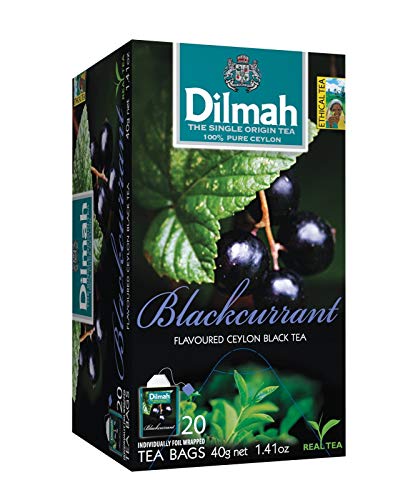 Dilmah Schwarztee Ceylon aromatisiert mit schwarzer Johannisbeere - 1 x 20 Teebeutel (40 Gramm) von Generico